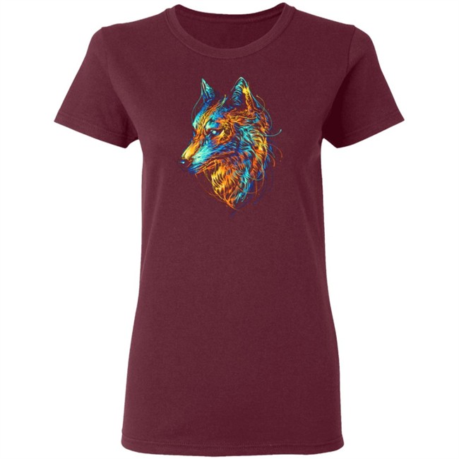 Colourful Wolf T Shirt Colourful Wolf T Shirt