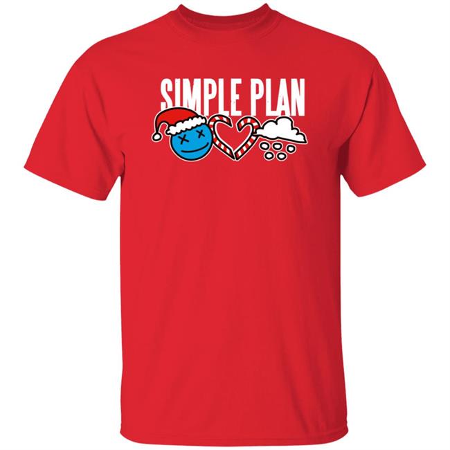 Simple Plan Merchandise Simple Plan Christmas 3 Icons Shirt