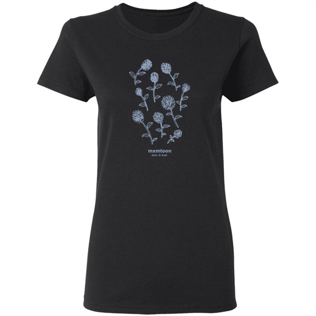 Mxmtoon Merch Blue Flowers Tee Mxmtoon Merch Blue Flowers Tee