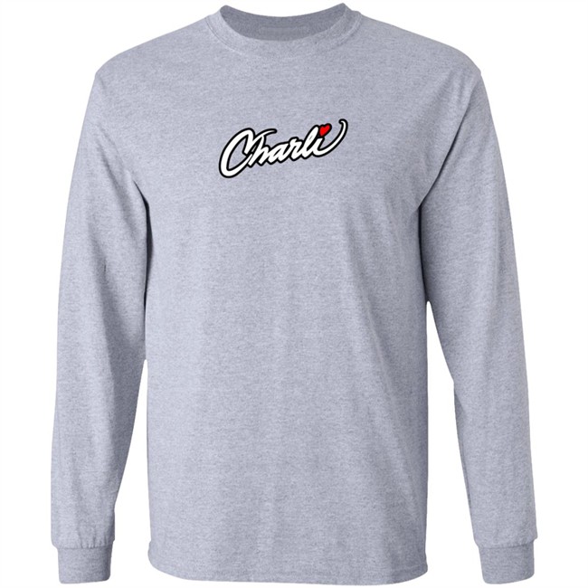 Fake Charli Merch Charli Script Hoodie White Fake Charli Merch Charli Script Hoodie White