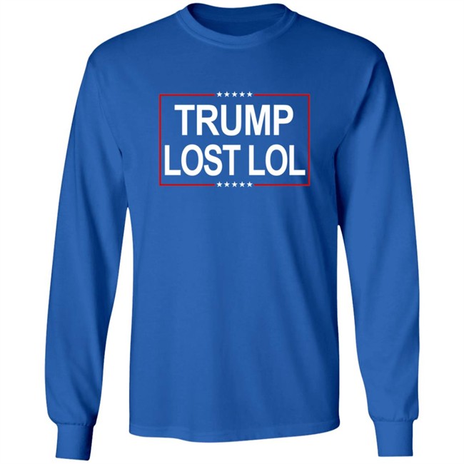Trump Lost Lol Flag Outdoor Indoor Double Stitched-Polyester With Brass Grommets T Shirt Trump Lost Lol Flag Outdoor Indoor Double Stitched-Polyester With Brass Grommets T Shirt
