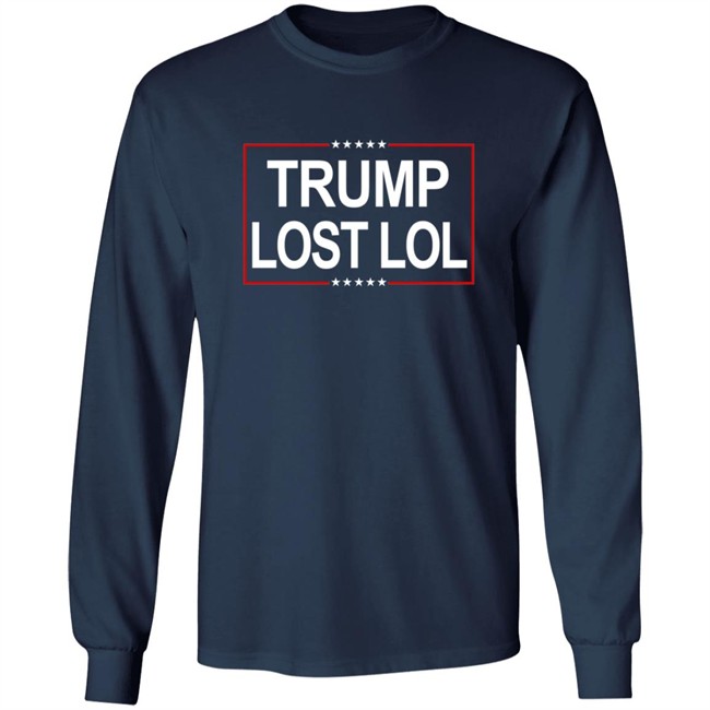 Trump Lost Lol Flag Outdoor Indoor Double Stitched-Polyester With Brass Grommets T Shirt Trump Lost Lol Flag Outdoor Indoor Double Stitched-Polyester With Brass Grommets T Shirt