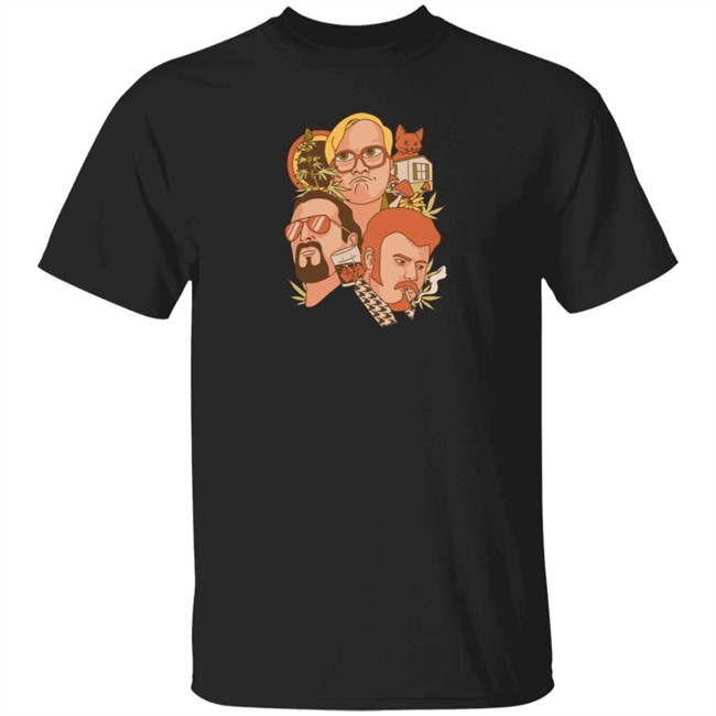 Trailer Park Boys Merch Black Unisex Faces Tee Shirt