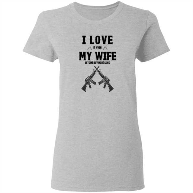 I Love My Wife And Gun Shirt I Love My Wife And Gun Shirt