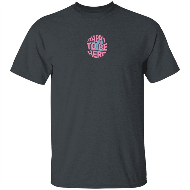 Space Zebra Merch Happy To Be Here Black Tee Space Zebra Merch Happy To Be Here Black Tee