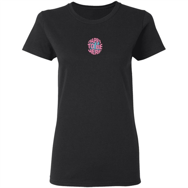 Space Zebra Merch Happy To Be Here Black Tee Space Zebra Merch Happy To Be Here Black Tee