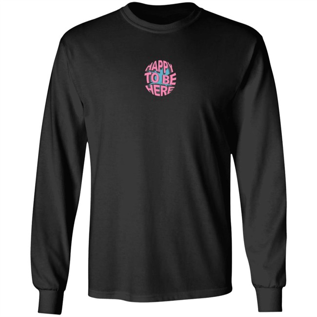 Space Zebra Merch Happy To Be Here Black Tee Space Zebra Merch Happy To Be Here Black Tee