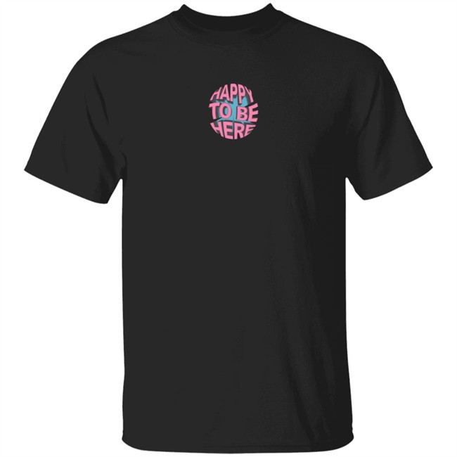 Space Zebra Merch Happy To Be Here Black Tee