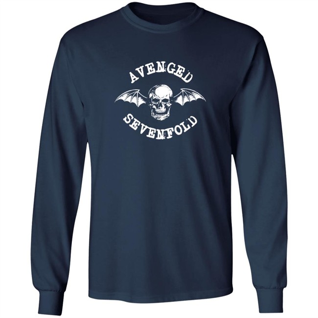 Avenged Sevenfold Merch Classic Deathbat Long Sleeve Tee Avenged Sevenfold Merch Classic Deathbat Long Sleeve Tee