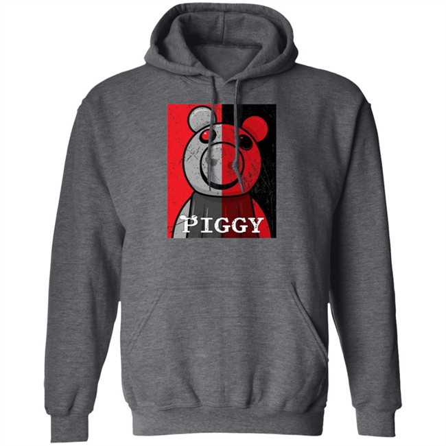 Piggy Merch Split Face Distressed Black T Shirt Piggy Merch Split Face Distressed Black T Shirt