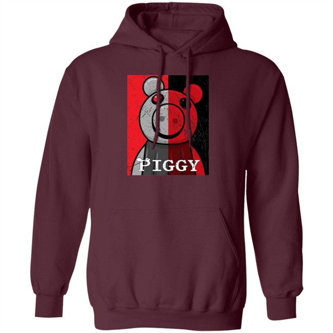Piggy Merch Split Face Distressed Black T Shirt Piggy Merch Split Face Distressed Black T Shirt
