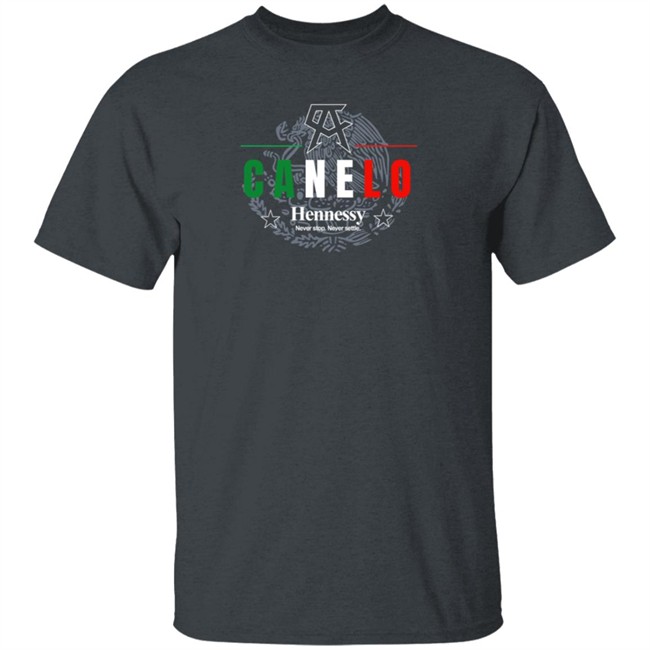 Canelo Alvarez Hennessy Never Stop Never Settle Shirt Canelo Alvarez Hennessy Never Stop Never Settle Shirt