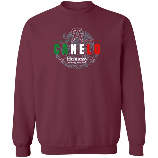 Canelo Alvarez Hennessy Never Stop Never Settle Shirt Canelo Alvarez Hennessy Never Stop Never Settle Shirt