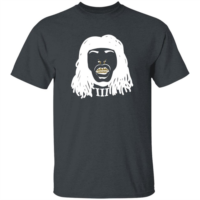 Alvin Kamara Merch Faceoff Black Tee Alvin Kamara Merch Faceoff Black Tee