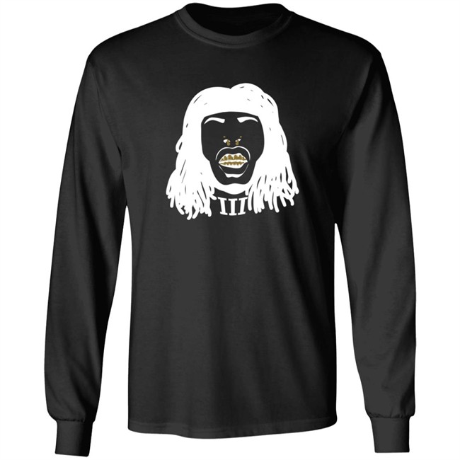 Alvin Kamara Merch Faceoff Black Tee Alvin Kamara Merch Faceoff Black Tee