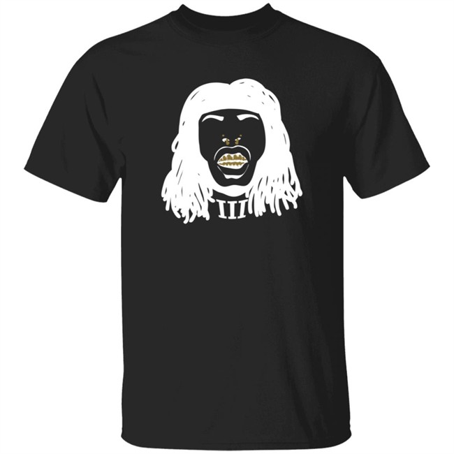 Alvin Kamara Merch Faceoff Black Tee Alvin Kamara Merch Faceoff Black Tee